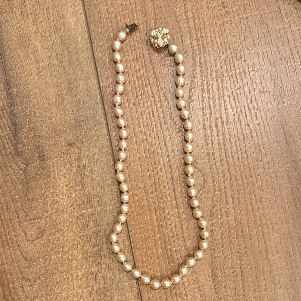 Vintage Japanese Cultured Pearl Necklace | 24” Opera Length | Japan Clasp